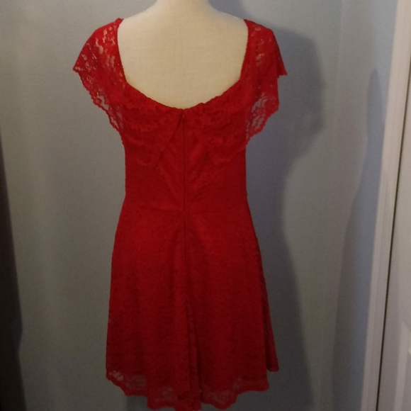 Charlotte Russe Red Lace Dress - Picture 4 of 4